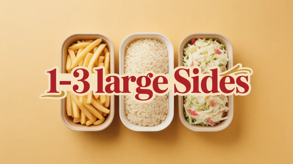 1–3 large sides