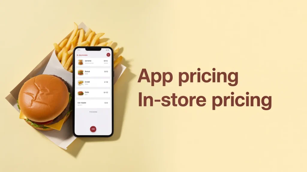 App-only price vs in-store price