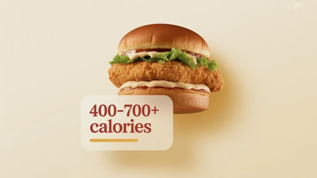 Entrée: 400–700+ calories
