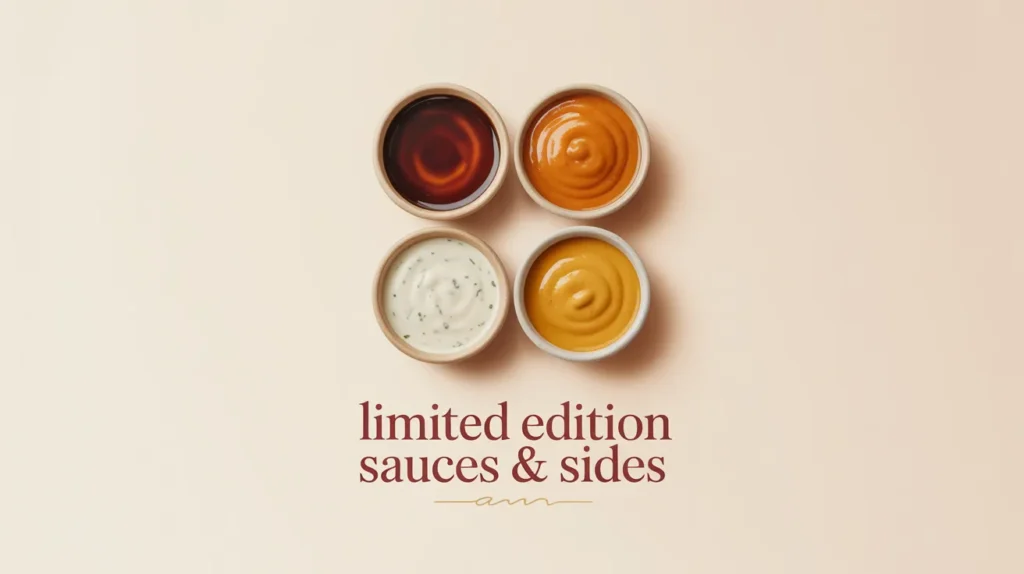 Limited edition sauces or sides
