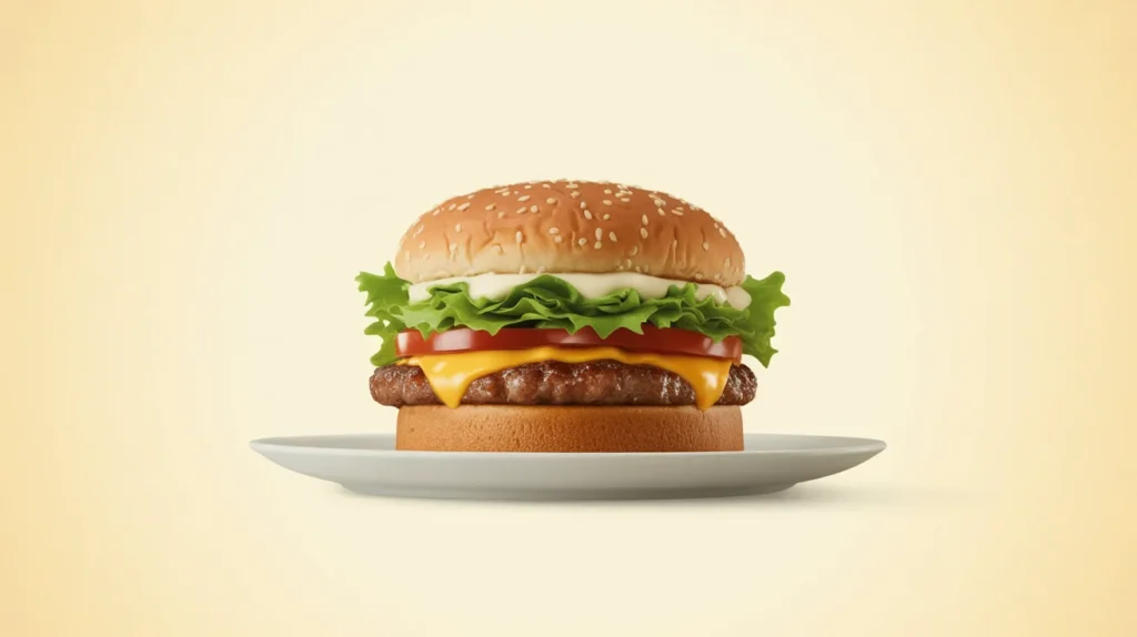 One main item (burger or chicken sandwich)