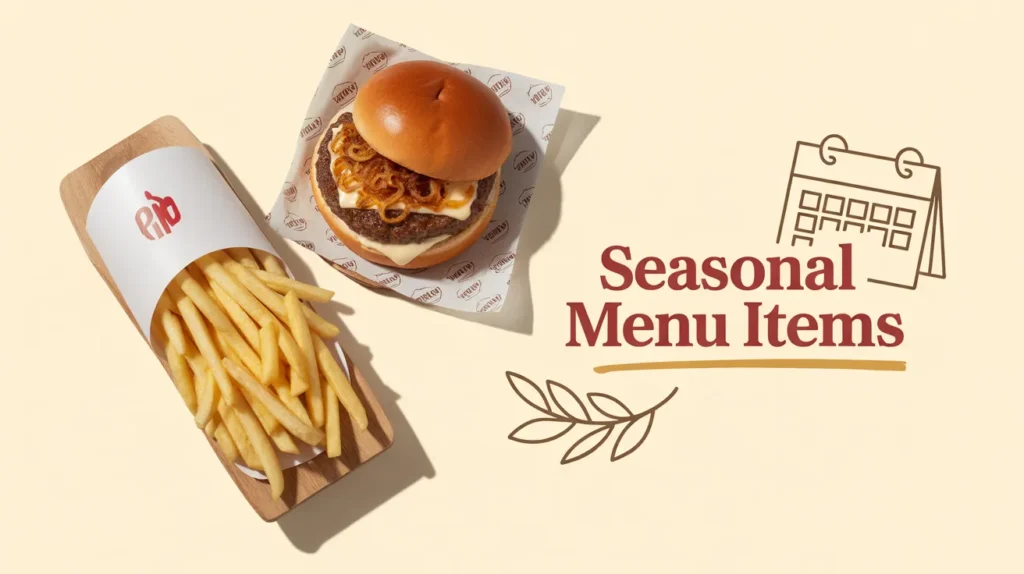 Seasonal menu items