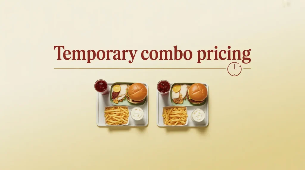 Temporary combo pricing