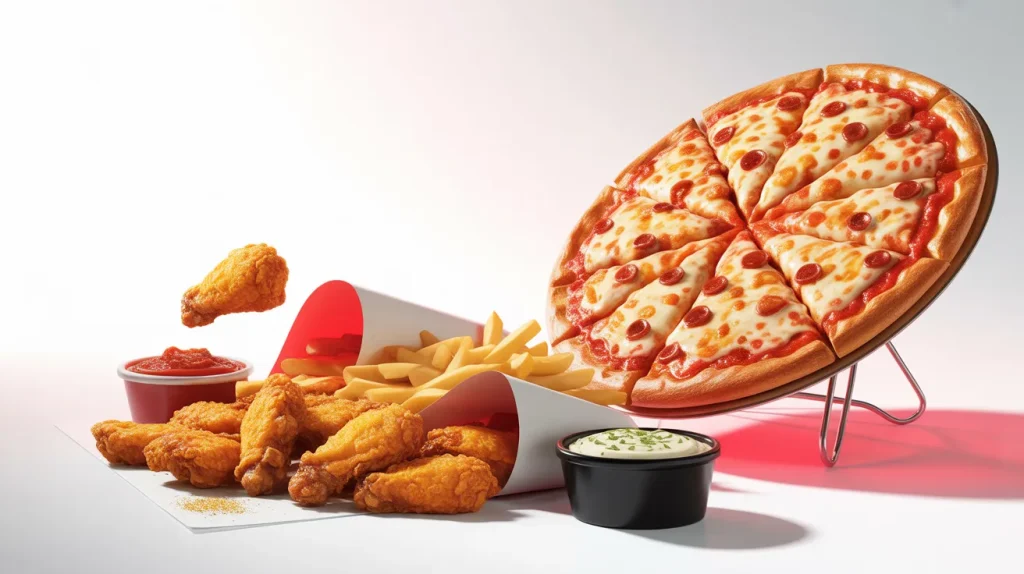 1 large pizza + wings + sides