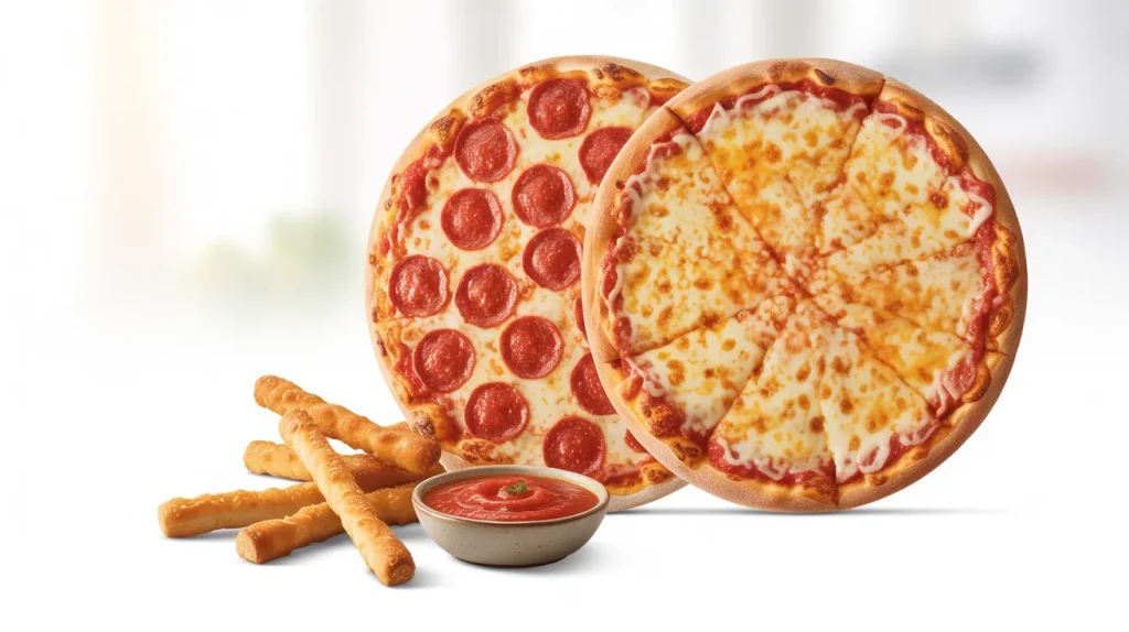 2 medium pizzas + breadsticks