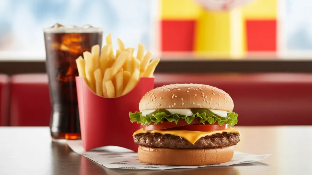 Burger King 7 Burger King combo meal with burger fries and drink value deal
