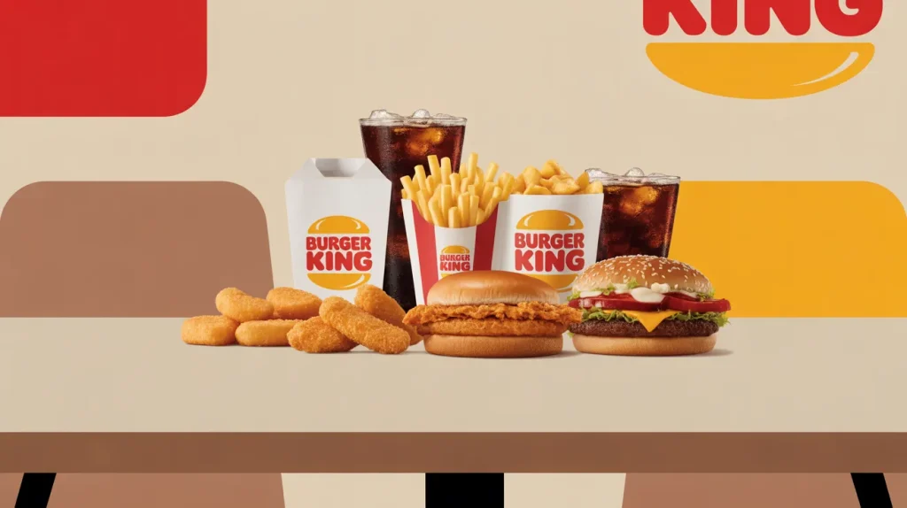 Burger King 1 Burger King deals menu featuring burgers fries nuggets and drinks