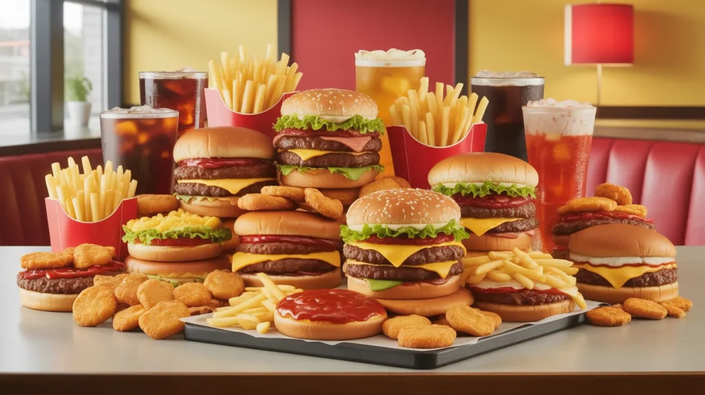 Burger King 5 Burger King family bundle meal with burgers nuggets fries and drinks