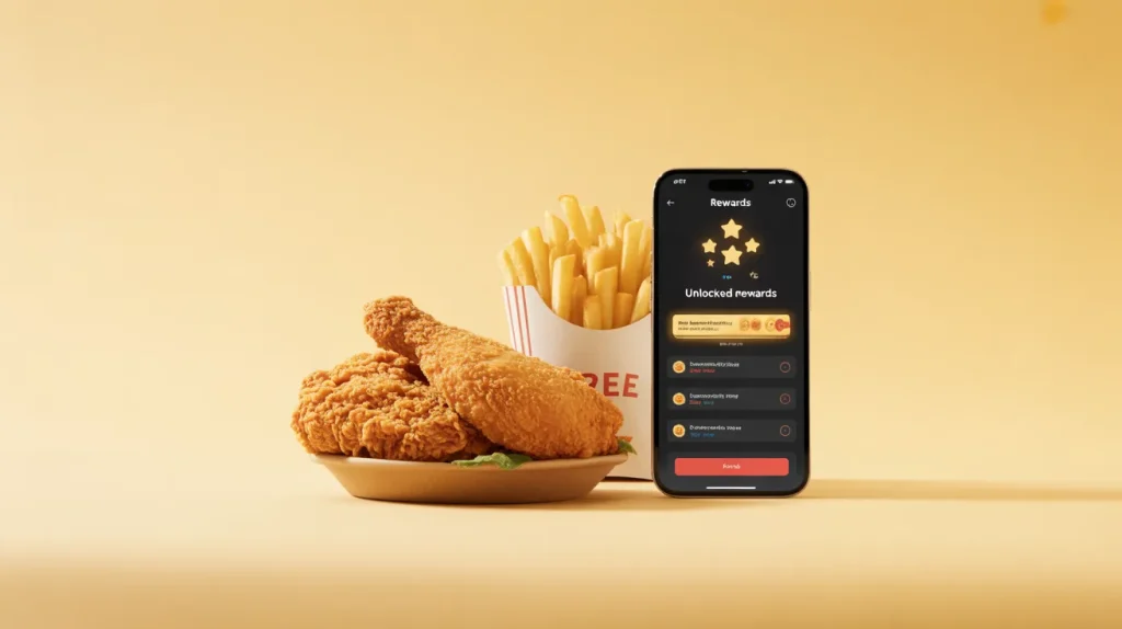 Free food rewards after certain milestones
