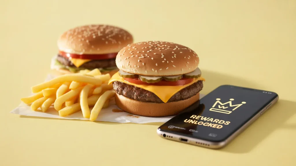 Free food rewards after reaching point thresholds