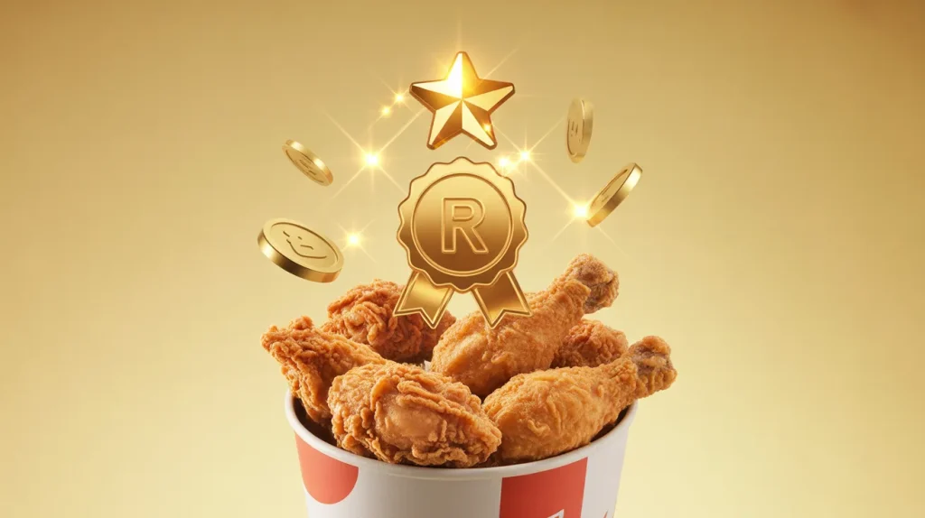 Free food rewards after reaching point thresholds