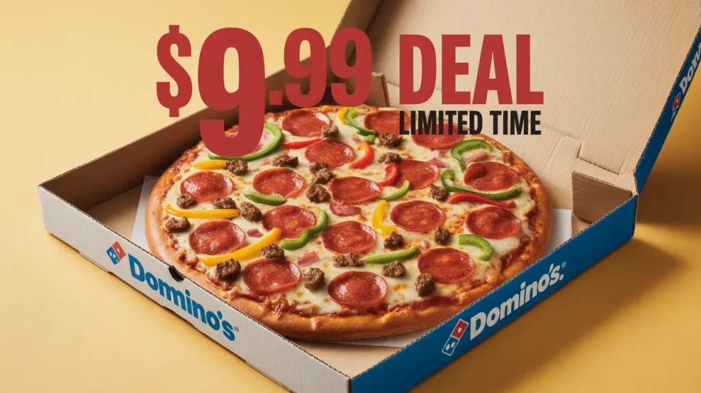 Dominos large pizza discount deal with toppings