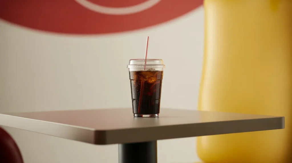 small fast food soda drink value menu cup