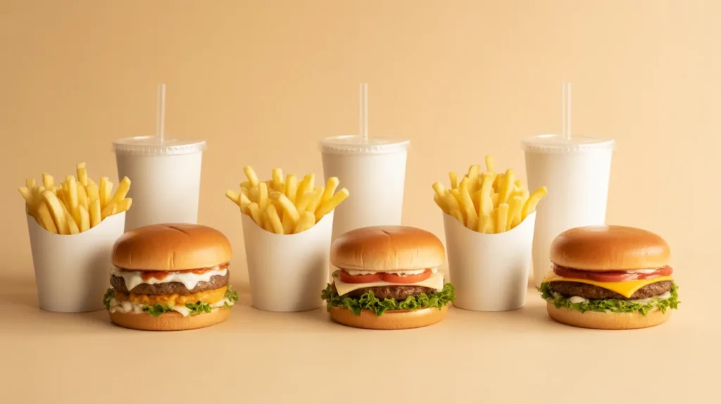Stacking individual combo meals