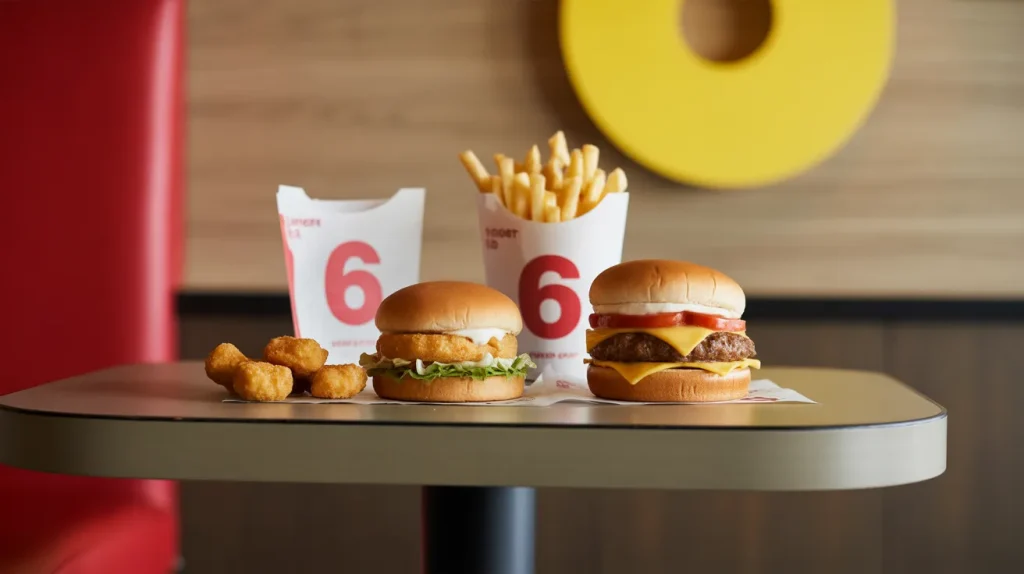 Burger King 6 Burger King under 6 dollar value items with small burgers and nuggets
